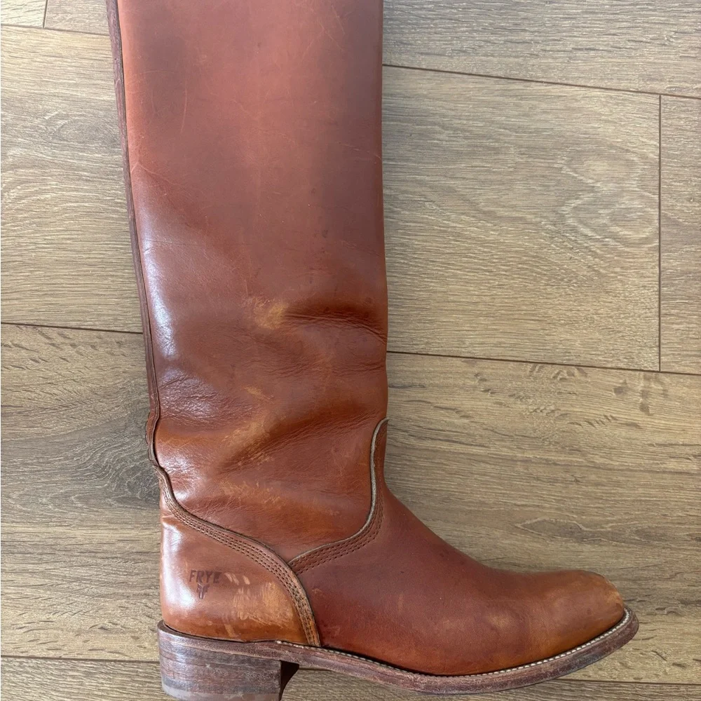 Frye Women's Over-The-Knee Leather Boots in Cognac Brown